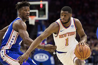 New York Knicks point guard, Emmanuel Mudiay.