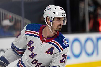 New York Rangers left wing Chris Kreider (20) during the third period against the San Jose Sharks at SAP Center at San Jose