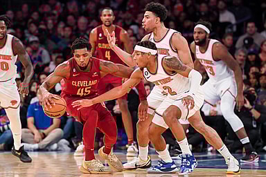 Donovan Mitchell, Miles McBride, Quentin Grimes, New York Knicks