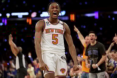 NBA: Playoffs-Cleveland Cavaliers at New York Knicks, immanuel quickley