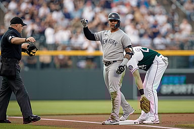 MLB: New York Yankees at Colorado Rockies, gleyber torres