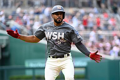 MLB: Texas Rangers at Washington Nationals, Jeimer Candelario, yankees
