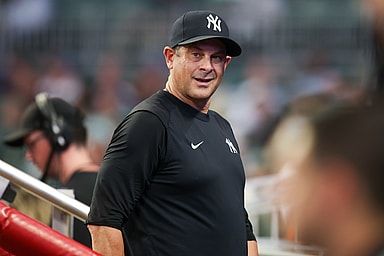 mlb: new york yankees at atlanta braves, aaron boone