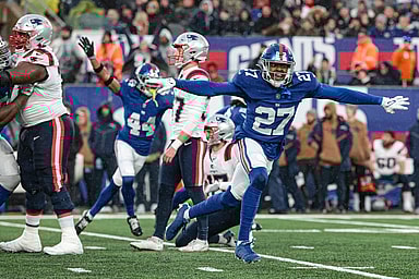 nfl: new england patriots at new york giants, jason pinnock