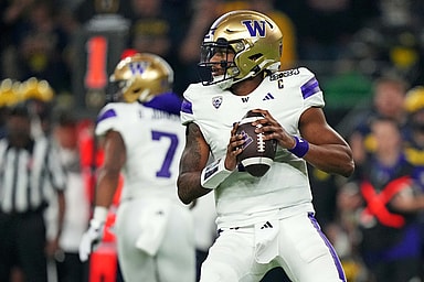 Washington Huskies quarterback Michael Penix Jr. (9) (New York Giants draft prospect)