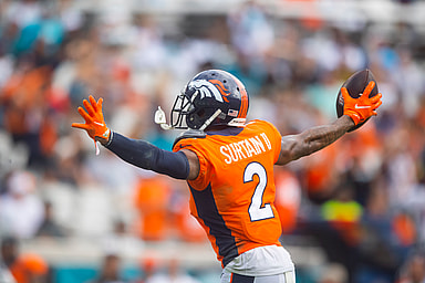 Denver Broncos cornerback Pat Surtain II (New York Giants trade target)