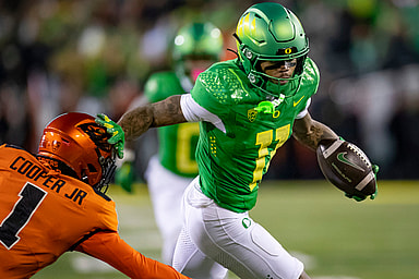 Oregon wide receiver Troy Franklin (New York Giants prospect)