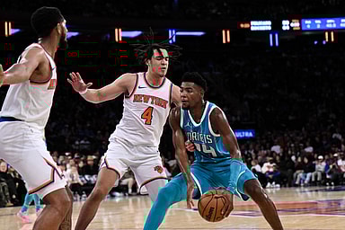 NBA: Preseason-Charlotte Hornets at New York Knicks, pacome dadiet