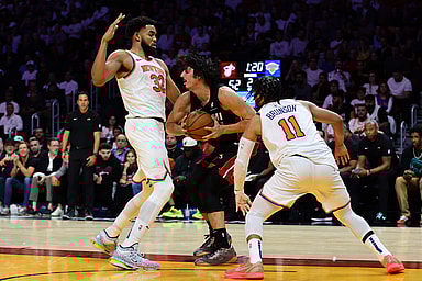NBA: New York Knicks at Miami Heat, karl-anthony towns