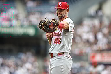 Sep 1, 2024; Bronx, New York, USA;  St. Louis Cardinals first baseman Paul Goldschmidt (46) at Yankee Stadium. Mandatory Credit: Wendell Cruz-Imagn Images