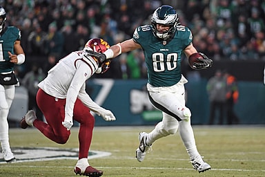 NFL: NFC Championship-Washington Commanders at Philadelphia Eagles, dallas goedert, new york giants