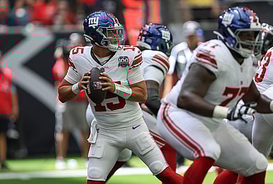 Aug 17, 2024; Houston, Texas, USA; New York Giants quarterback Tommy DeVito (15) in action during the game against the Houston Texans at NRG Stadium. Mandatory Credit: Troy Taormina-USA TODAY Sports
