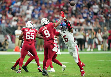 nfl: new york giants at arizona cardinals, kayvon thibodeaux