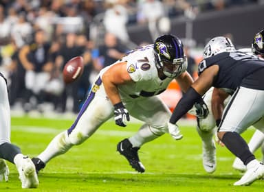 Baltimore Ravens guard Kevin Zeitler (70) (New York Giants free agent target)