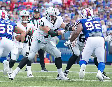 Las Vegas Raiders guard Greg Van Roten (New York Giants free agency target)