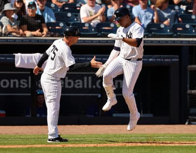 mlb: spring training-toronto blue jays at new york yankees, juan soto
