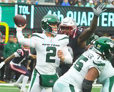 nfl: new england patriots at new york jets, zach wilson