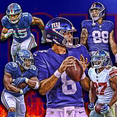 New York Giants, Daniel Jones, Sterling Shepard, Golden Tate, Saquon Barkley, Evan Engram