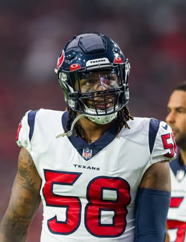 Houston Texans linebacker Christian Kirksey (58) against the Arizona Cardinals at State Farm Stadium (New York Giants)
