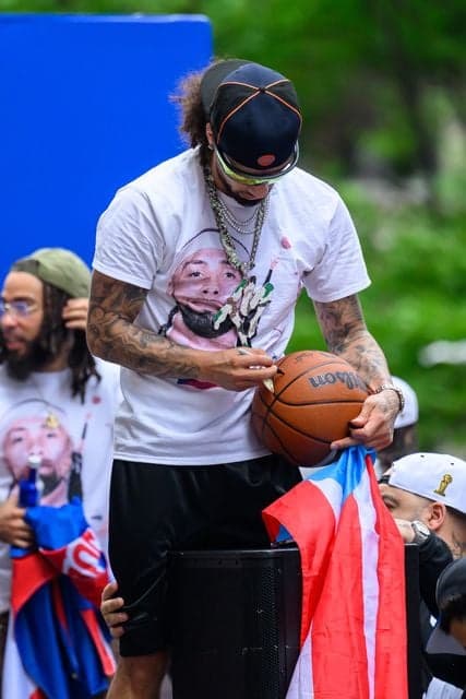 Jose Alvarado in action for the Knicks