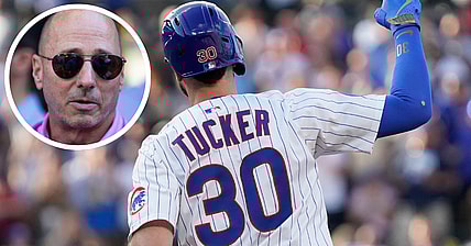 Jul 19, 2025; Chicago, Illinois, USA; Chicago Cubs outfielder Kyle Tucker (30) gestures after hitting a home run against the Boston Red Sox during the first inning at Wrigley Field. Mandatory Credit: David Banks-Imagn Images, yankees, mets