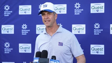 John Harbaugh speaks after Giants minicamp
