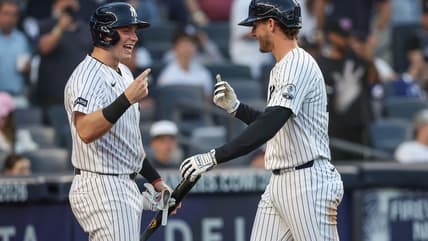 Ryan McMahon celebrating a home run for the Yankees