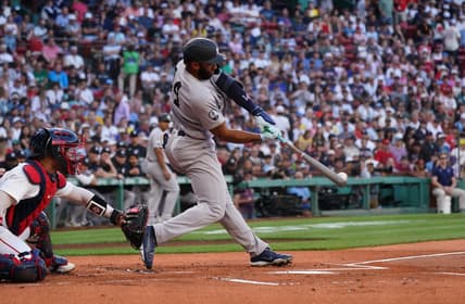 Amed Rosario in action for the Yankees