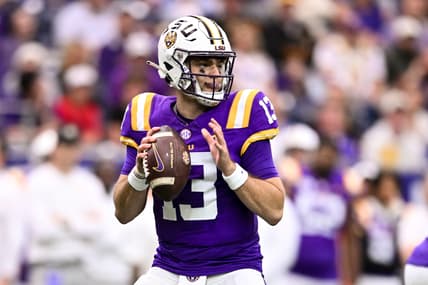 NCAA Football: Texas Bowl-Baylor at Louisiana State, Garrett Nussmeier, new york jets