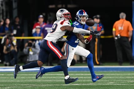 NFL: New England Patriots at New York Giants, jalin hyatt