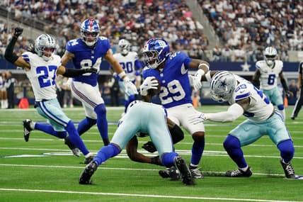 Tyrone Tracy Jr, NFL: New York Giants at Dallas Cowboys