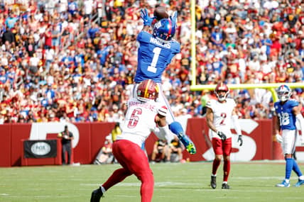 Malik Nabers, NFL: New York Giants at Washington Commanders