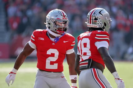 NCAA Football: Rutgers at Ohio State, caleb downs, new york giants