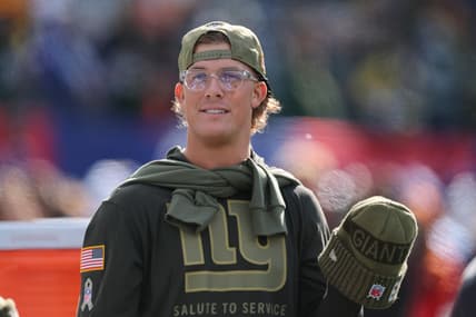Jaxson Dart, NFL: Green Bay Packers at New York Giants