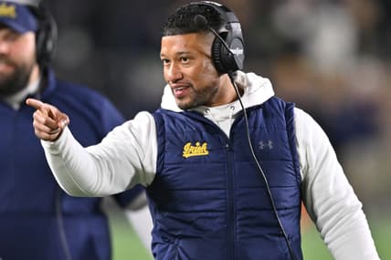 Marcus Freeman, Giants, NCAA Football: Florida State at Notre Dame