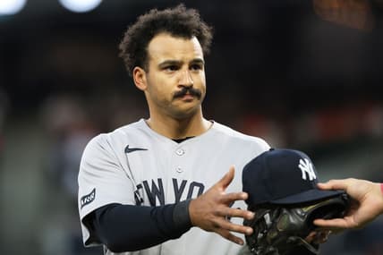 Trent Grisham playing center field for the Yankees