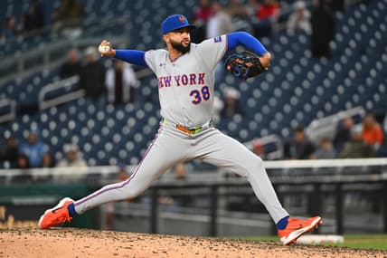 Devin Williams pitches for the Mets against the Nationals