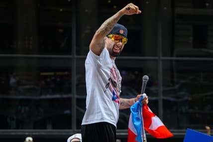 Jose Alvarado in action for the Knicks