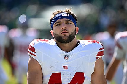 Cam Skattebo, NFL: New York Giants at Philadelphia Eagles