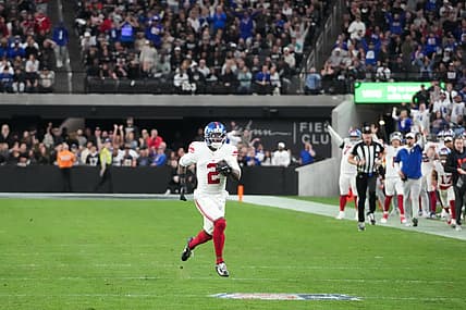 deonte Banks, NFL: New York Giants at Las Vegas Raiders