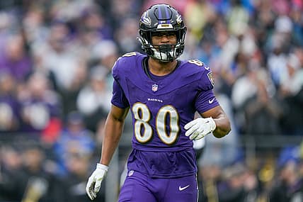 Isaiah Likely, giants, NFL: Los Angeles Rams at Baltimore Ravens