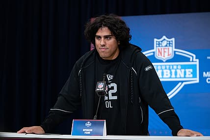 NFL: Combine, Giants, Spencer Fano