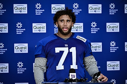 NFL: New York Giants Rookie Minicamp, marcus mbow