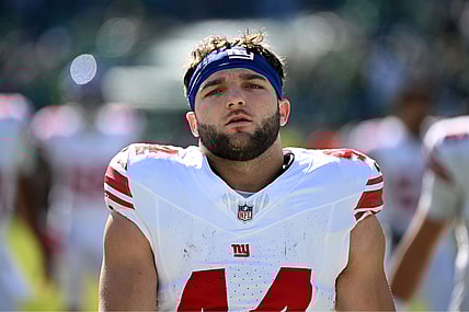 Cam Skattebo, NFL: New York Giants at Philadelphia Eagles