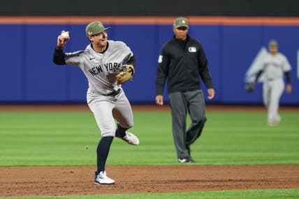 Anthony Volpe during the Yankees and Mets Subway Series