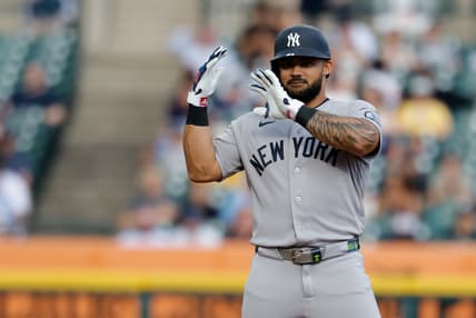 Jasson Dominguez in action for the Yankees