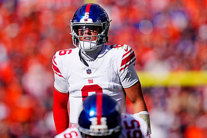 Jaxson Dart, NFL: New York Giants at Denver Broncos