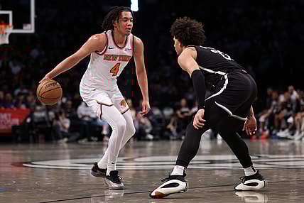 NBA: New York Knicks at Brooklyn Nets, pacome dadiet