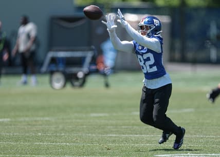 Calvin Austin III running a route for the Giants