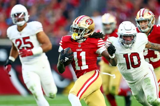 nfl: san francisco 49ers at arizona cardinals, brandon aiyuk, new york giants